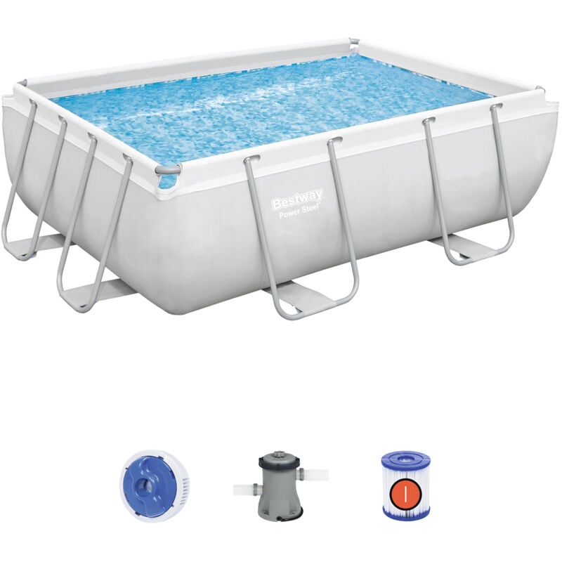 

Piscina Desmontable Tubular Power Steel 282x196x84 cm con Depuradora Cartucho 1.249 L/H - Bestway