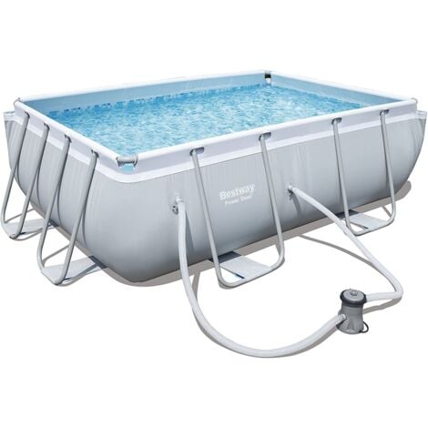 Piscina Desmontable Tubular BESTWAY Power Steel 282x196x84 cm con Depuradora Cartucho 1.249 L/H