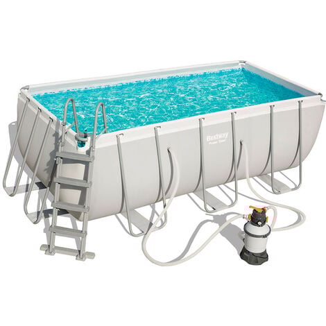Piscina Desmontable Tubular Bestway Power Steel 412x201x122 cm Depuradora de arena de 2.006 litros/hora - 56457 - BESTWAY