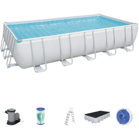 Piscina Desmontable Tubular Bestway Power Steel 671x366x132 cm Depuradora de cartucho de 5.678 litros/hora - 56470