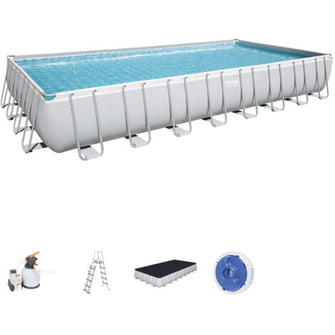 Piscina Desmontable Tubular Bestway Power Steel 956x488x132 cm Depuradora de Arena de 9.463 L/H