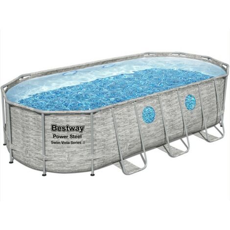 Piscina desmontable tubular Bestway Power Steel Swim Vista Series 549x274x122cm con filtro de cartucho
