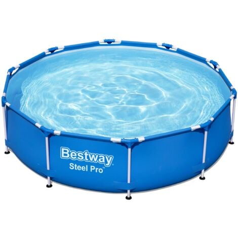 Piscina Desmontable Tubular BESTWAY Steel Pro 305x76 cm Depuradora de Cartucho de 1.249 litros/hora