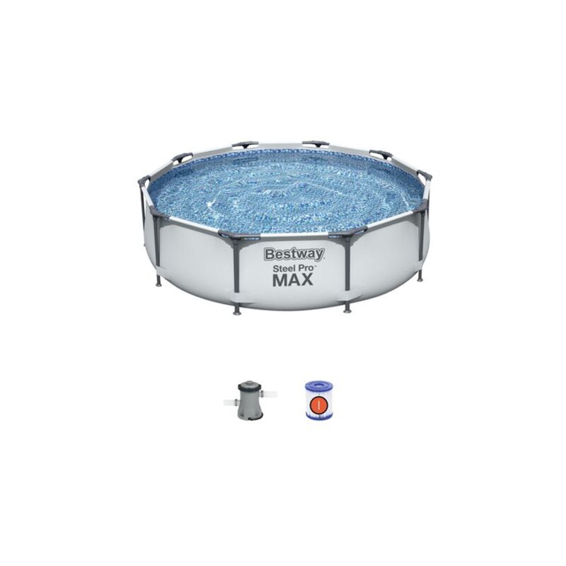 

Piscina Redonda Con Depuradora Estructura Metálica ø305x76 cm.