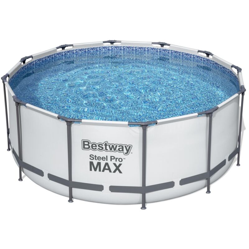 

Piscina Desmontable Tubular Steel Pro Max 366x122 cm con Depuradora Cartucho 2.006 L/H Cobertor y Escalera - bestway