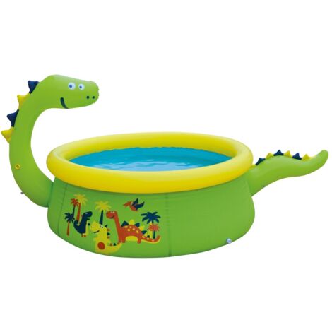 Piscina Dinosauro Verde Gonfiabile per Bambini 175x62 cm