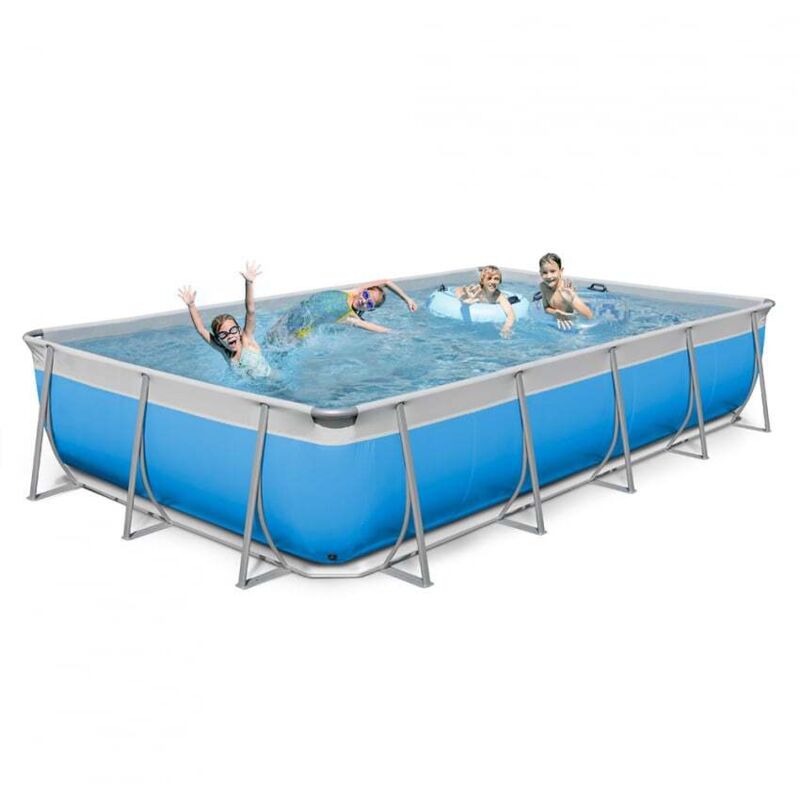 Piscina Elevada Desmontable Rectangular New Plast 650X265 H125 Completa Futura 650