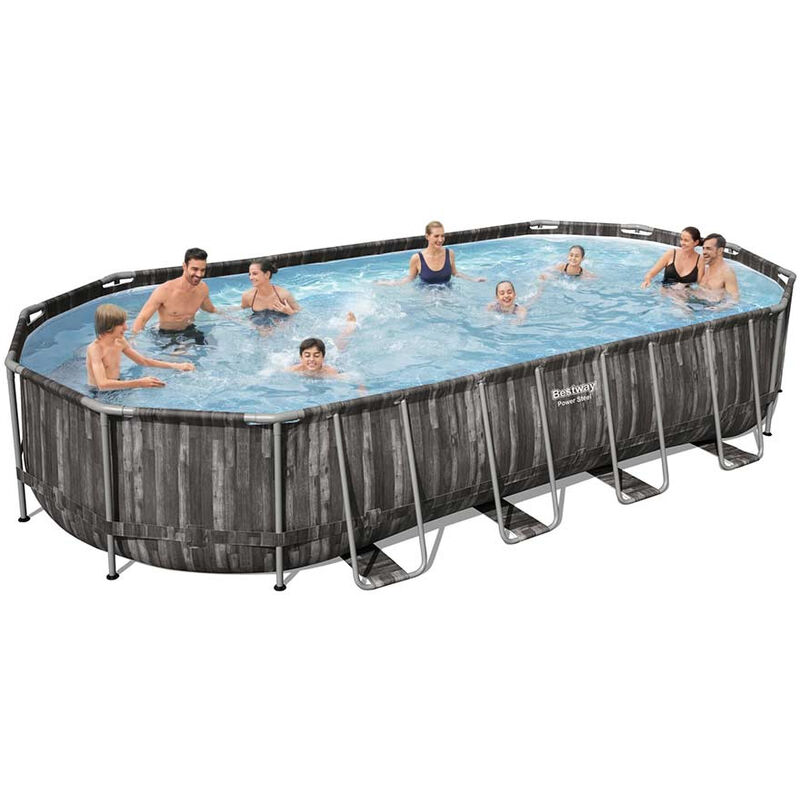 

Piscina elevada ovalada 5611T Power Steel 732x366x122cm Mosaico - Bestway