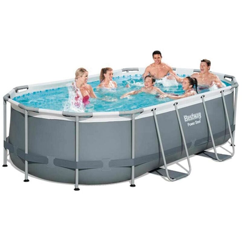 Piscina Elevada Ovalada Bestway 56620 Power Steel 427X250X100Cm