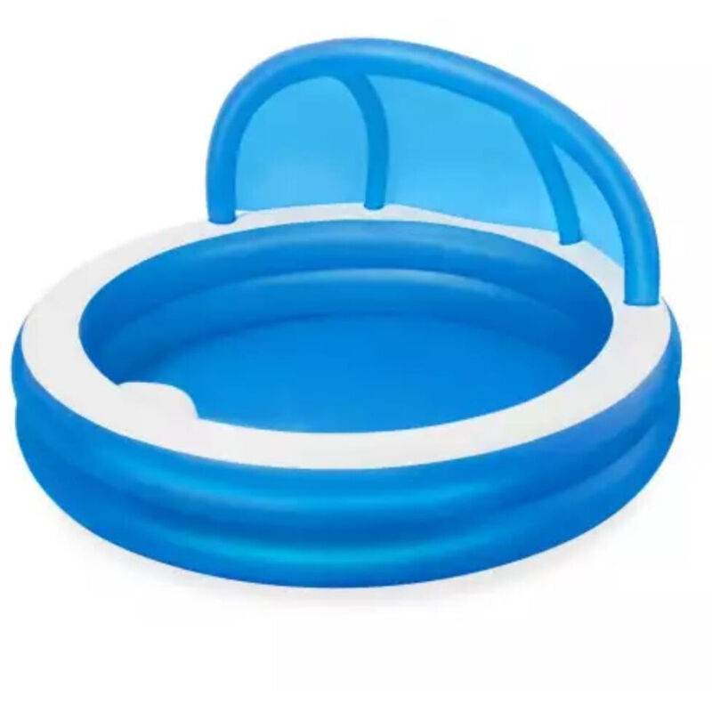 Trade Shop - Piscina Familiare 241X241X140 Cm Gonfiabile Rotonda Con Tettuccio Seduta 54337 -
