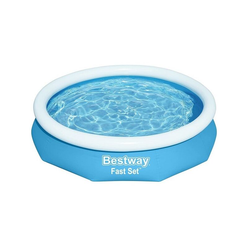 Trade Shop Traesio - Piscina Fast Set Redonda Sobre Suelo Con Anillo Hinchable 3200Lt 305X66 Cm 57456