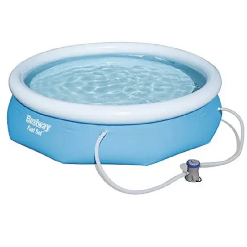 Piscina Gonfiabile Rettangolare Bestway Fast Set Con Pompa Di Filtr...