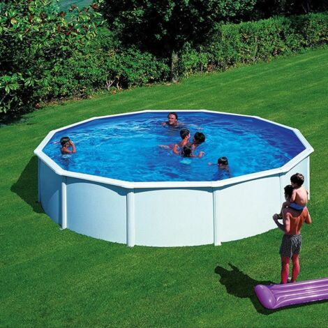 Piscina Fidji Acero Blanco altura 120 - Ø550 redonda