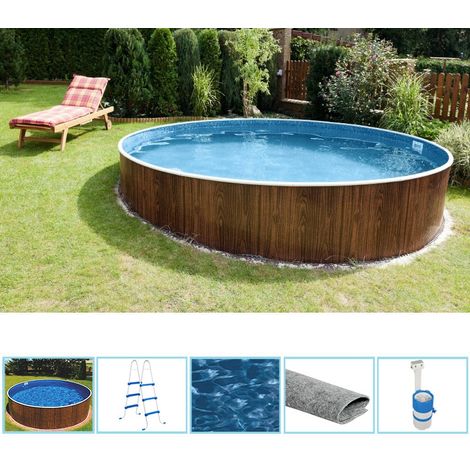 Piscina Fuori Terra Azuro Wood 360 H 110 M