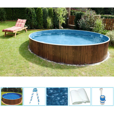 Piscina Fuori Terra Azuro Wood 460 H 110 M