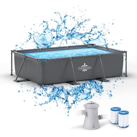DARDARUGA Piscina Fuori Terra BALI 300x200x75cm + Pompa e Cartucce Filtro