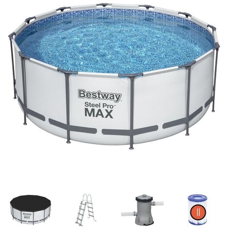 Piscina fuori terra Bestway 56420 Rotonda Steel Pro Max 366x122 cm