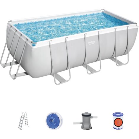 Piscina fuori terra Bestway 56456 Power Steel frame rettangolare 412x201x122 cm