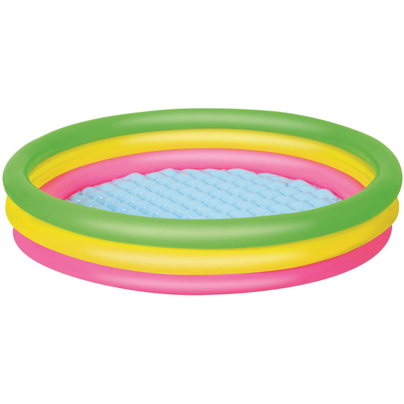 Bestway Piscina Gonfiabile Rotonda A 3 Anelli Per Bambini Multicolo...