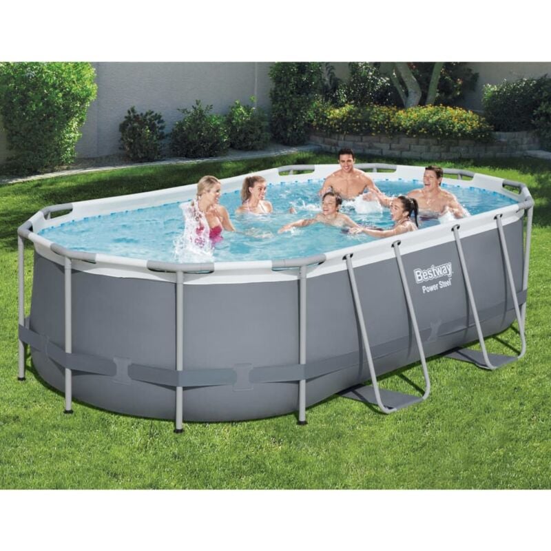 Piscina Fuori Terra Ovale Power Steel 427x250x100 cm - Bestway