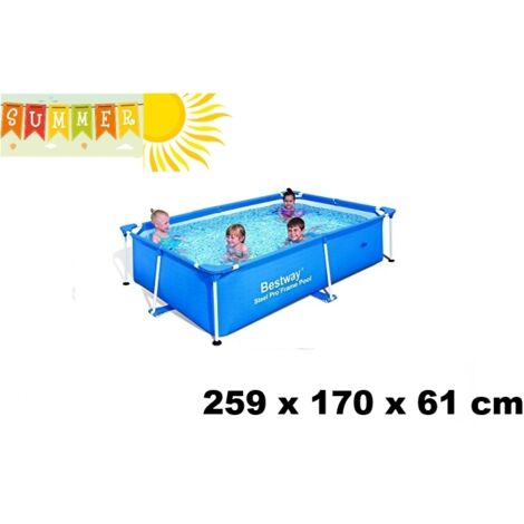 Piscina fuori terra rettangolare 259x170x61 BestWay - STEEL FRAME 259
