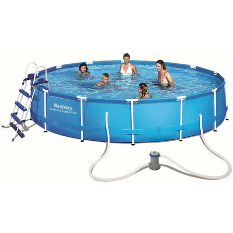 Piscina Fuori Terra Rotonda ã457x91cm Bestway Steel Pro Frame 56434