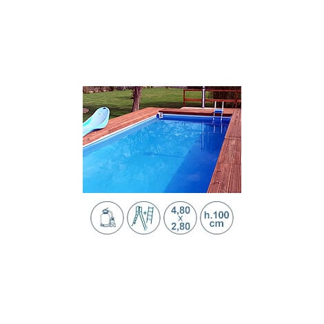 Piscina fuoriterra tubolari LAGUNA BASIC SENIOR 4,80x2,80 m - h.100 cm