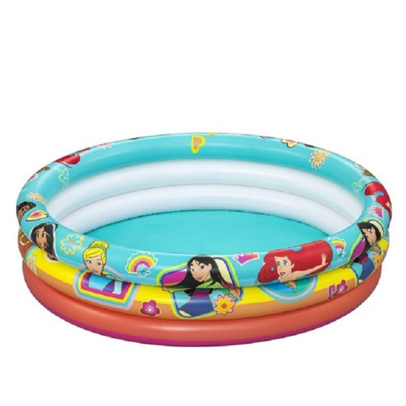 Trade Shop - Piscina Gonfiabile 3 Anelli Princess 122X25Cm Per Bambini Giardino Estate 91099 -