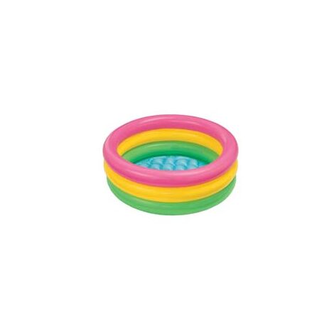 PISCINA GONFIABILE BABY TONDA 3 ANELLI  13 ANNI  cm.86x25h.  capienza lt.56  peso kg 0,7(58924)    INTEX
