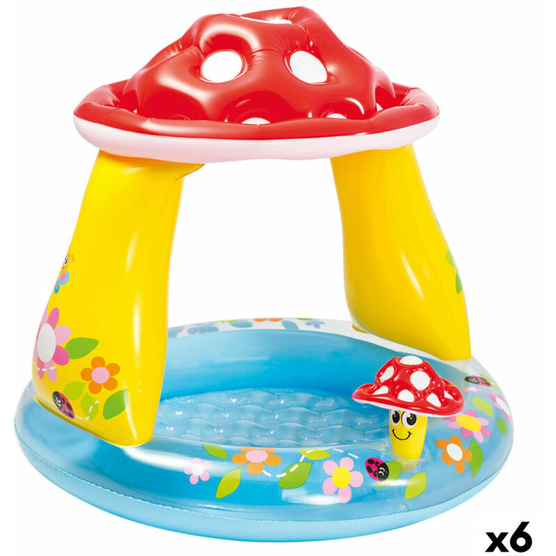 Piscina Gonfiabile per Bambini Intex Funghi Champignon Tenda 45 L 102 x 89 x 102 cm (6 Unità)