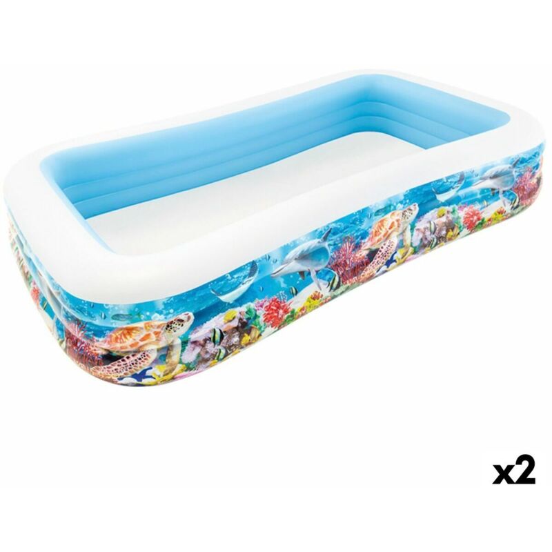 Intex - Piscina Gonfiabile per Bambini Tropicale 1020 l 305 x 56 x 183 cm (2 Unità)