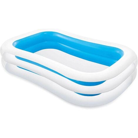 LGESR Piscina Gonfiabile Piscina Gonfiabile Fuori Terra con Pompa Piscina  per Bambini Rettangolare Piscina Gonfiabile Grande Piscina per Bambini per