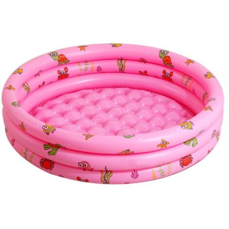 Piscina gonfiabile rotonda per bambini 100x35cm - Piscina per bambini per uso interno ed esterno, rosa