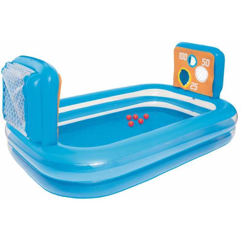 Piscina Infantil Hinchable Bestway 54170 Con Portería Blancos Y Pelotas