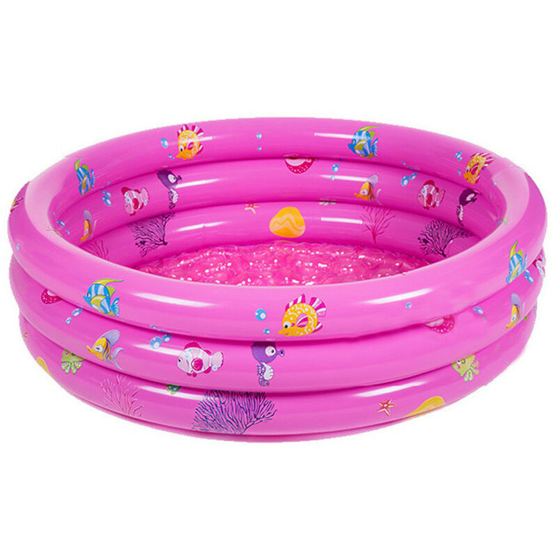 Piscina Hinchable 3 Capas Redonda 100 X 30 Cm Rosa