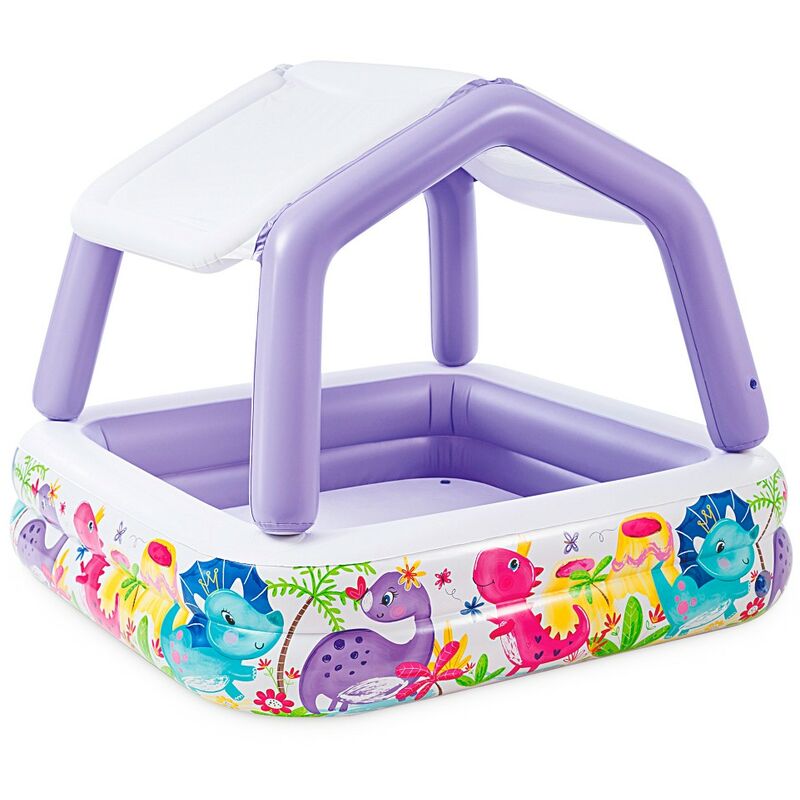 

Piscina hinchable infantil intex con toldo extraíble - 157x157x122 cm - 295 l