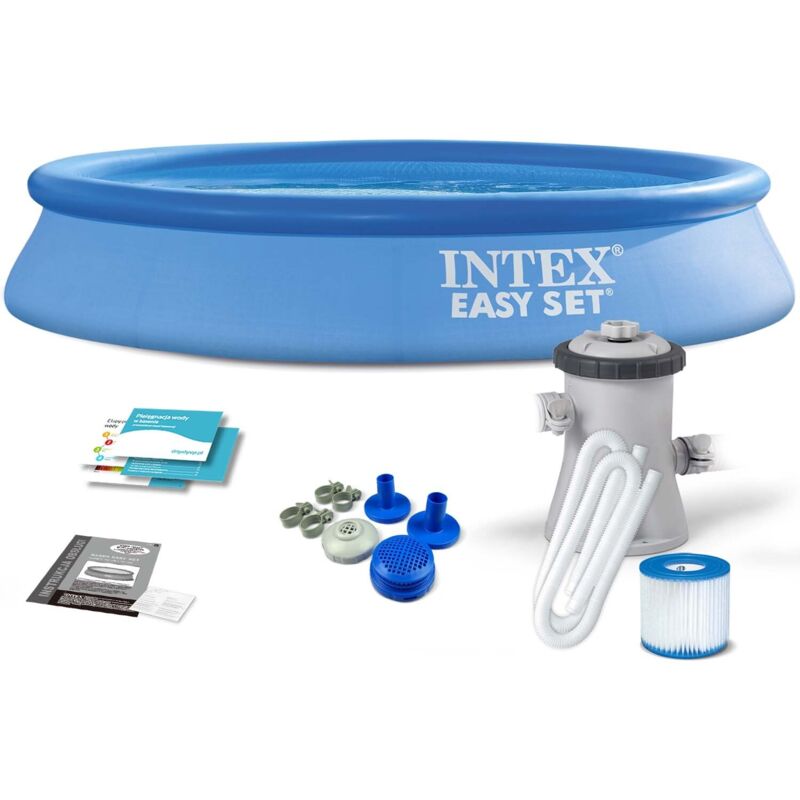 Intex - Piscina Inflable Easy Rotonda 305X61 Con Bomba De