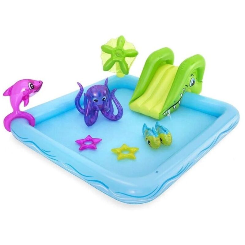 Bestway - Piscina Hinchable Rectangular 239X206X86Ccm Infantil Fantast Aquarium