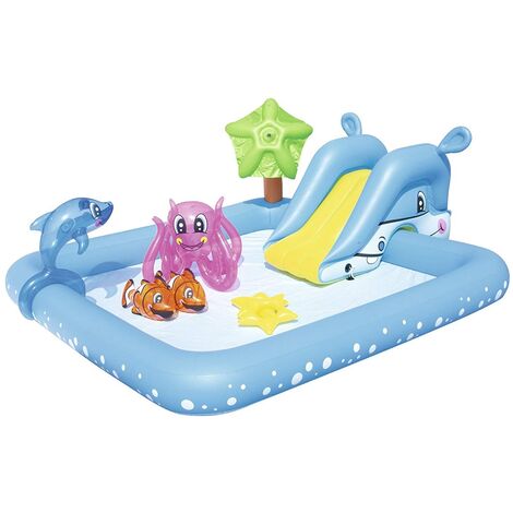 Piscina hinchable infantil rectangular con accesorios 239x206x86cm plastico best 95633
