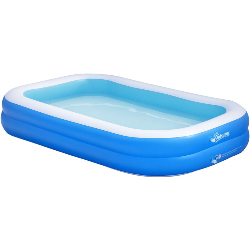 Piscina Hinchable Rectangular 1.300 Litros 262X176X56 Cm Para 1-2 Personas Piscina Inflable Familiar Para Adultos Y Niños En Jardín Patio Exterior
