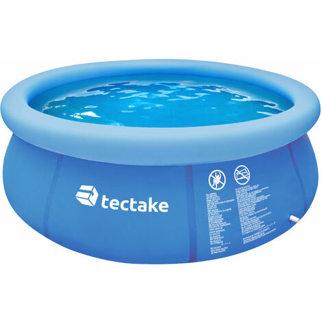 Piscina hinchable redonda Ø 240 x 63 cm - piscina portátil inflable estable, piscina para jardín con desagüe rápido, piscina particular desmontable - azul