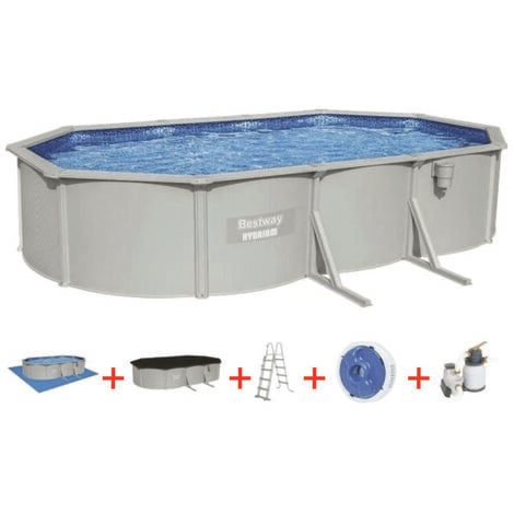 BESTWAY Piscina hydrium ovale cm.500x360x120h. -cm.500x360x120h -capacità lt.16.296 - (art.56586)