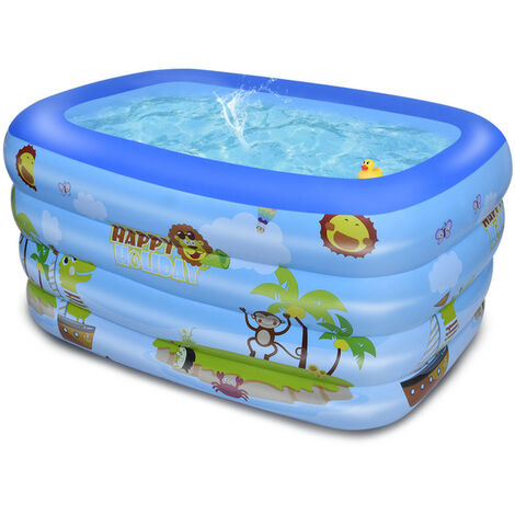 Piscina Iatable sobre el suelo para niños y adultos, piscina hinchable para patio trasero, 1,8 m/1,5 m/1,2 m, almacén de EE. UU.,1.5m 4 layers,Estados Unidos