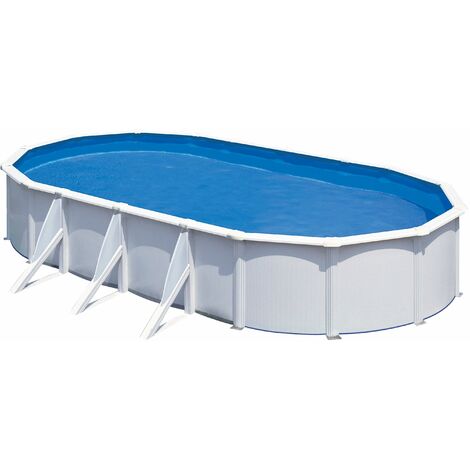 Piscina in acciaio Ovale 730x375x120 h con depuratore a sabbia serie Fidji GRE KIT730ECO