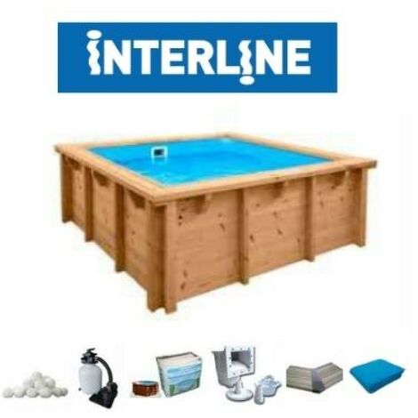 Piscina in Legno Bali quadrata 210 cm - 210 cm - h 78 cm