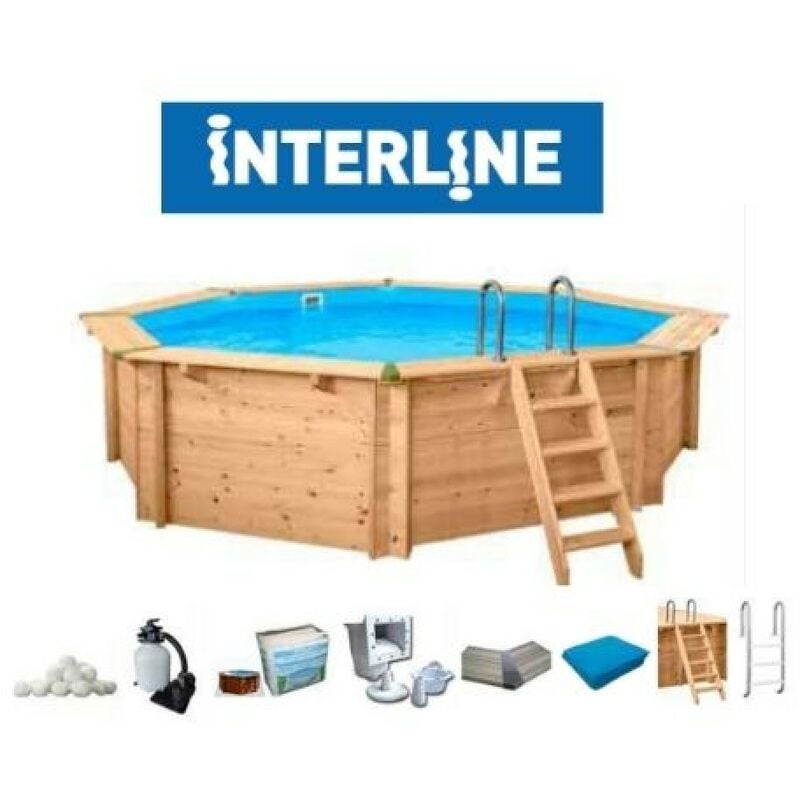 Image of Interline - Piscina in Legno Bali tonda 355 cm - h 116 cm