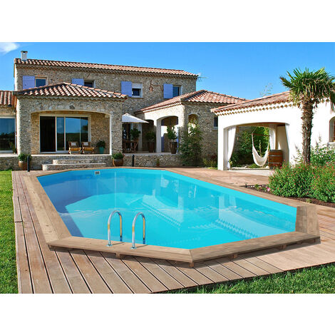 Piscina in legno Palma - 7,57 x 4,07 x 1,31 m