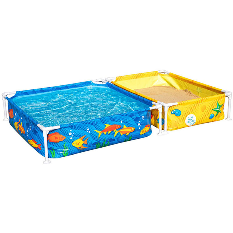 Bestway - Piscine Rigide Enfant Avec Bac à Sable 213x122x30,5 cm +2 ans Jardin 00561