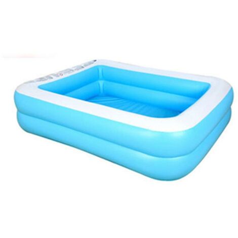 Piscina infantil plastico azul, piscina infantil rectangular, piscina infantil hinchable 128 cm.