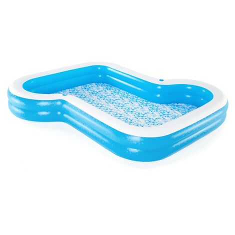 Piscina inflable 305x274x46 cm. con 2 reposavasos, estampado diseño mosaico